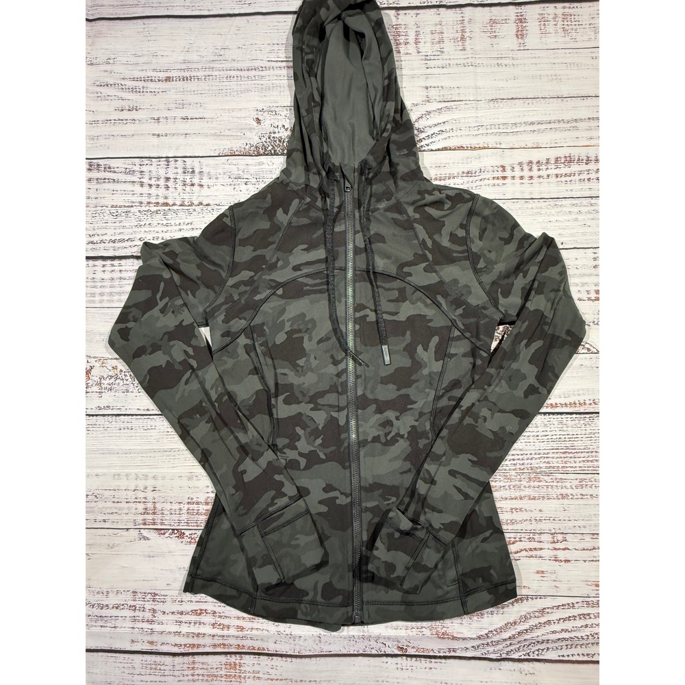 Lululemon Define Hoodie Heritage 365 Camo Deep Coal Multi Size 6 LW4BCJS